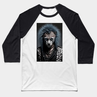 Emo Cheetah Baseball T-Shirt